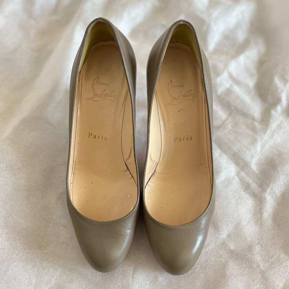 Christian Louboutin Simple Pumps, Size 37, Grey